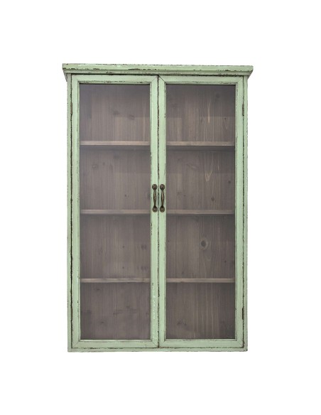 Vitrina Aparador HAZEM, Madera Verde / Cristal - Bloomingville. Vackart
