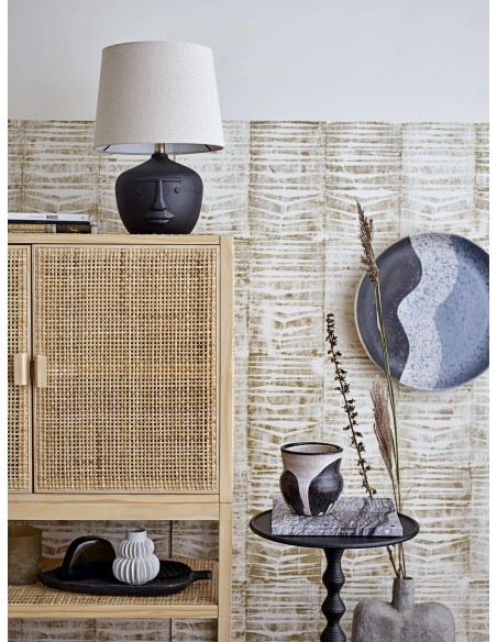 Lámpara de Sobremesa MATHEO, Terracota Negra / Textil - Bloomingville. Vackart