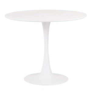 Mesa Tulip 100 cm MDF de Comedor Redonda, Inspiración Eero Saarinen, estilo en Vackart Diseñador: Eero Saarinen,Mesas de diseño en Vackart 