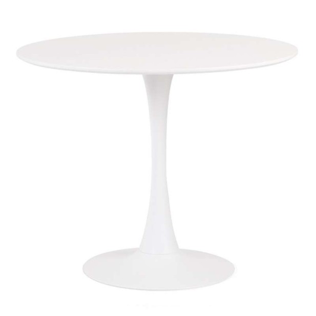 Mesa Tulip 100 cm MDF de Comedor Redonda, Inspiración Eero Saarinen