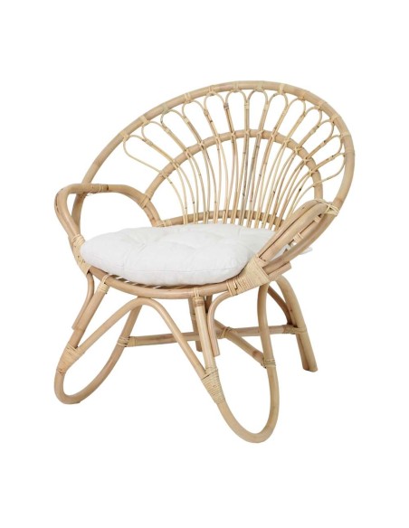 Silla con Brazos CIRCLE, Ratán Natural. Vackart