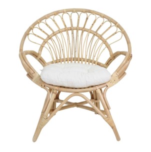 Silla con Brazos CIRCLE, Ratán Natural. Vackart 2