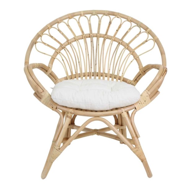 Silla con Brazos CIRCLE, Ratán Natural. Vackart Silla con Brazos CIRCLE, Ratán Natural. Vackart