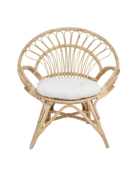 Silla con Brazos CIRCLE, Ratán Natural. Vackart