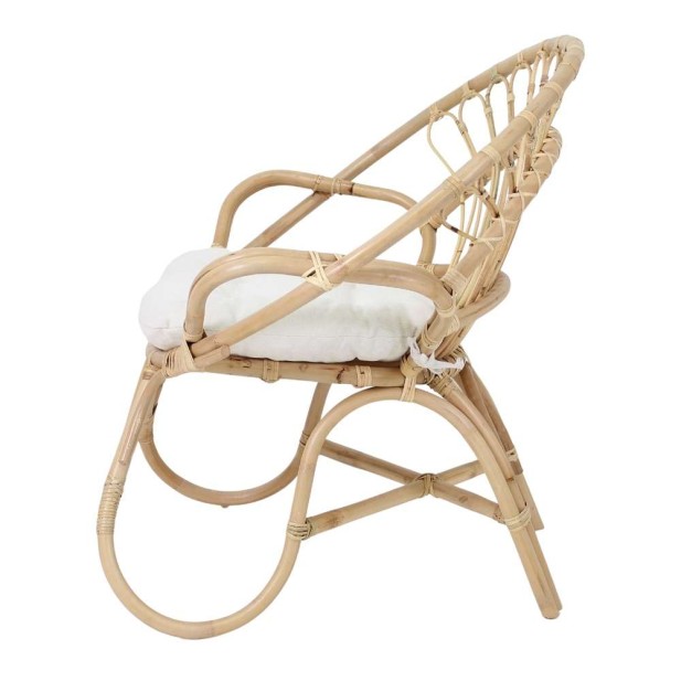 Silla con Brazos CIRCLE, Ratán Natural. Vackart Silla con Brazos CIRCLE, Ratán Natural. Vackart