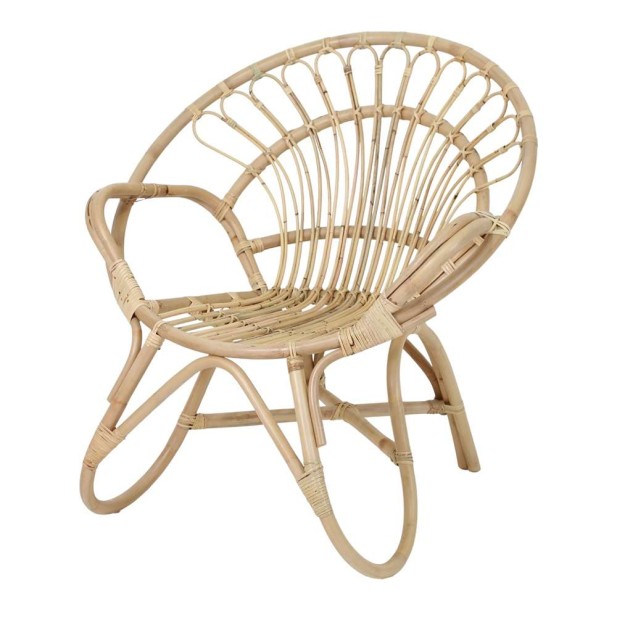 Silla con Brazos CIRCLE, Ratán Natural. Vackart Silla con Brazos CIRCLE, Ratán Natural. Vackart