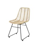 Silla RAMONEDA, Metal / Ratán Natural