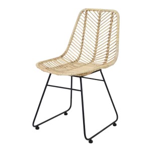 Silla RAMONEDA, Metal / Ratán Natural - Vackart. Las más exclusivas y modernas sillas de diseño nórdico en Vackart, tu tienda diseño online.
