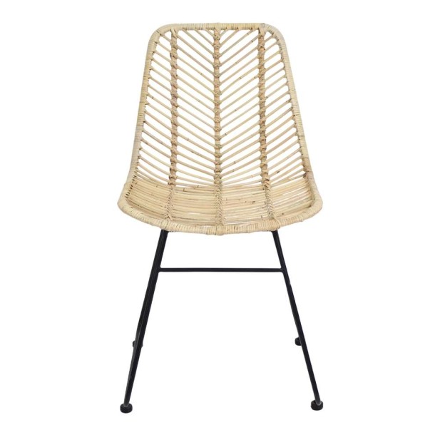 Silla RAMONEDA, Metal / Ratán Natural. Vackart