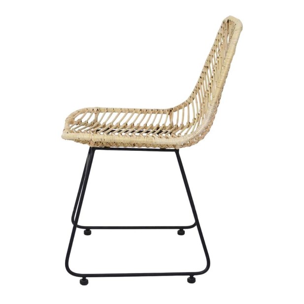 Silla RAMONEDA, Metal / Ratán Natural. Vackart