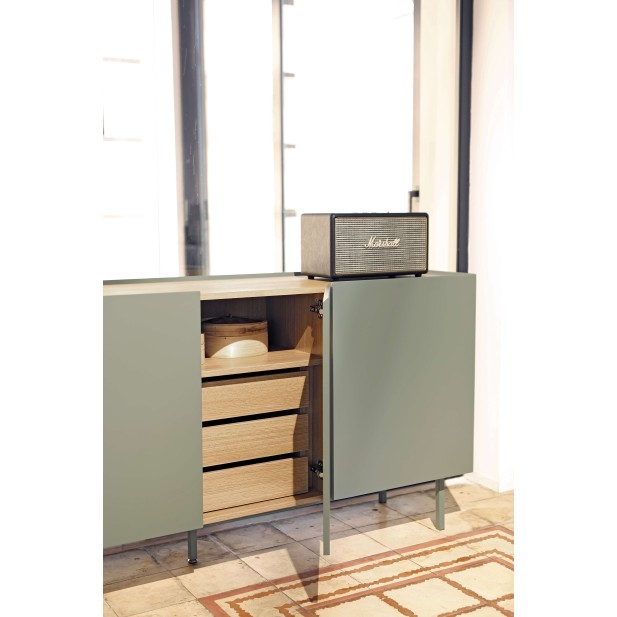 Aparador ARISTA 165x40 cm, Verde Claro - Teulat. Vackart 
