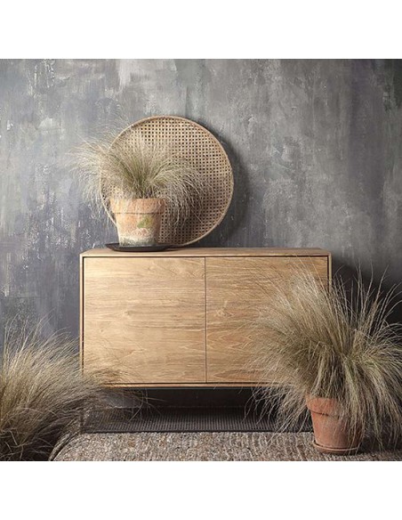 Aparador ONETWO 110, Teca Reciclada / Hierro - Dareels. Vackart