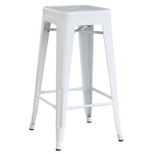 Taburete Tolix MINIDIANA 66 cm Alto, Metal Blanco - Vackart. Los más exclusivos y modernos taburetes de diseño en Vackart, tu tienda de diseño online.