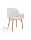 Silla KONNA borrego blanco/patas fresno - Kave Home