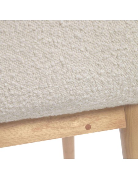 Silla KONNA borrego blanco/patas fresno - Kave Home. Vackart CC5212J33