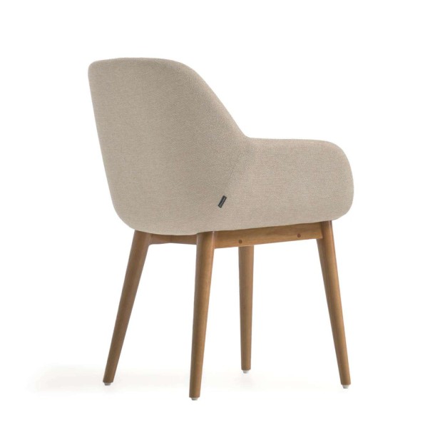 Silla KONNA beige/patas fresno - Kave Home. Vackart CC5212KY12 Silla KONNA beige/patas fresno - Kave Home. Vackart CC5212KY12
