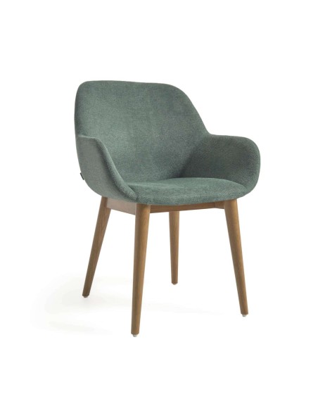 Silla KONNA verde/patas fresno - Kave Home. Vackart CC5212KY19