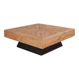 Mesa de Centro MARIUS, Madera Reciclada Natural / Negro. Vackart 2
