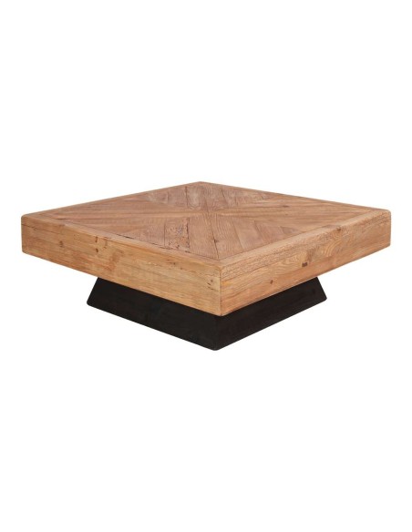Mesa de Centro MARIUS, Madera Reciclada Natural / Negro. Vackart