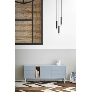 Aparador CORVO 180x40 cm, DM Gris Perla / Roble - Teulat. Vackart 2
