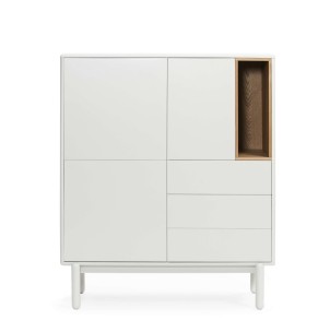Aparador CORVO 100x40 cm, DM Crema / Roble - Teulat. Los modernos y más exclusivos muebles de diseño nórdico, solo en Vackart tu tienda de diseño online.