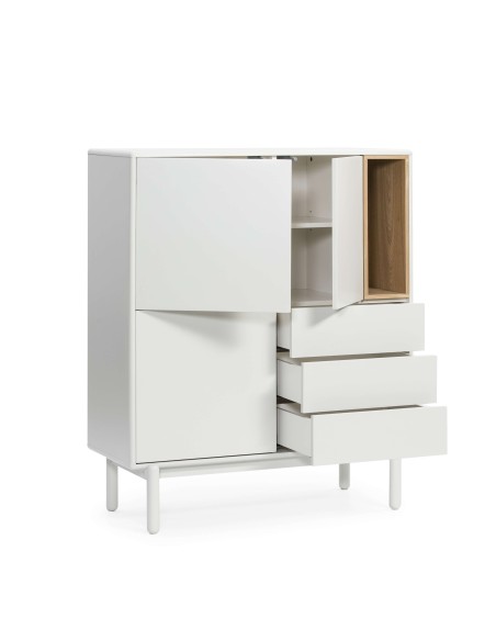 Aparador CORVO 100x40 cm, DM Crema / Roble - Teulat. Vackart
