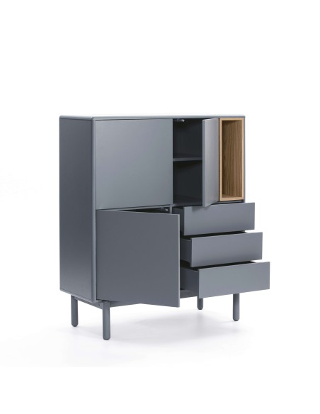Aparador CORVO 100x40 cm, DM Gris Perla / Roble - Teulat. Vackart