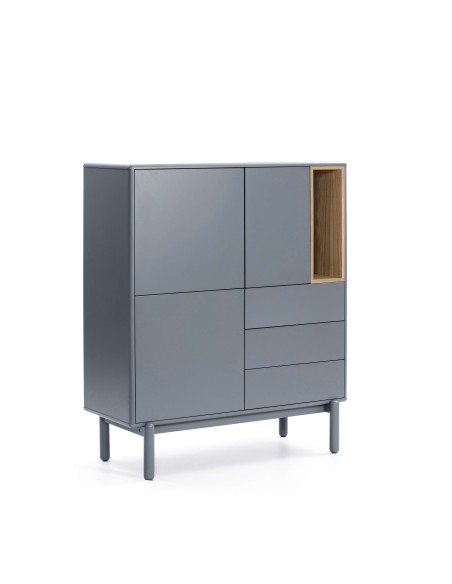 Aparador CORVO 100x40 cm, DM Gris Perla / Roble - Teulat. Vackart