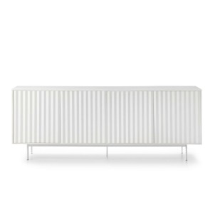 Aparador SIERRA 211x47 cm, DM / Metal Blanco - Teulat. Los modernos y más exclusivos muebles de diseño nórdico, solo en Vackart tu tienda de diseño online.