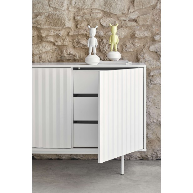 Aparador SIERRA 211x47 cm, DM / Metal Blanco - Teulat. Vackart