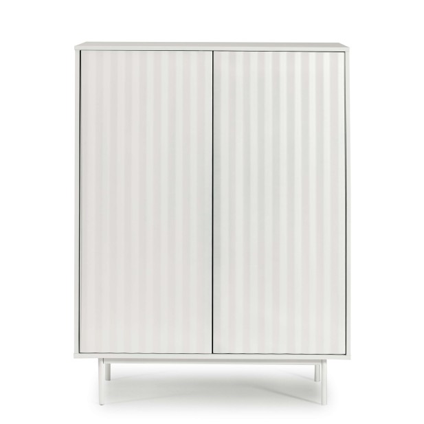 Aparador SIERRA Alto 130 cm, DM / Metal Blanco - Teulat. Vackart