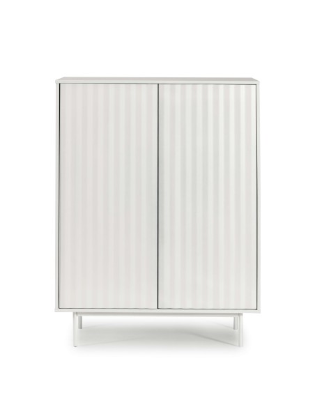 Aparador SIERRA Alto 130 cm, DM / Metal Blanco - Teulat. Vackart