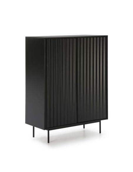 Aparador SIERRA Alto 130 cm, DM / Metal Negro - Teulat. Vackart