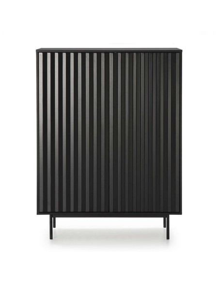 Aparador SIERRA Alto 130 cm, DM / Metal Negro - Teulat. Vackart