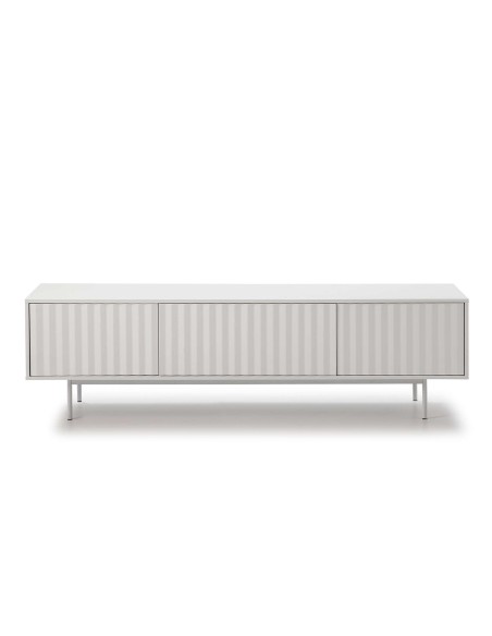 Mueble TV SIERRA 180 cm, DM / Metal Blanco - Teulat. Vackart