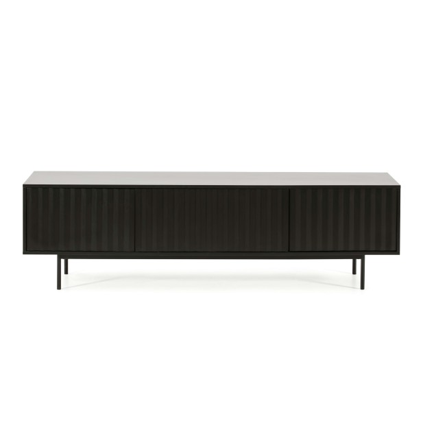 Mueble TV SIERRA 180 cm, DM / Metal Negro - Teulat. Vackart