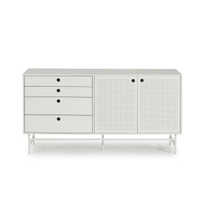 Aparador PUNTO 150x47 cm, DM / Metal Blanco - Teulat. Los modernos y más exclusivos muebles de diseño nórdico, solo en Vackart tu tienda de diseño online.