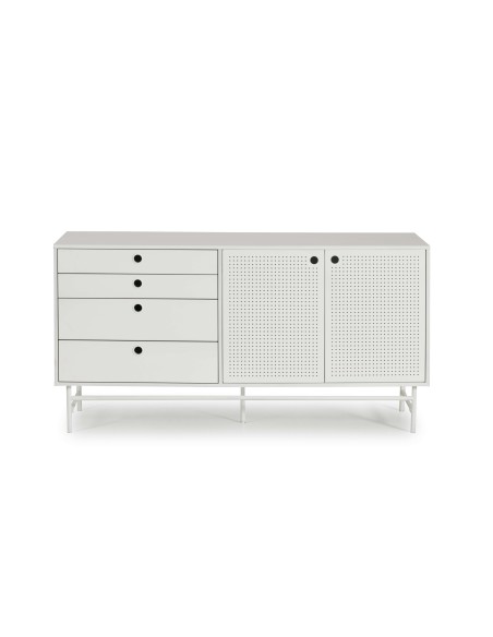 Aparador PUNTO 150x47 cm, DM / Metal Blanco - Teulat. Vackart