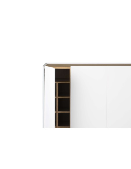 Aparador con Botellero ARISTA Alto 120 cm, Blanco - Teulat. Vackart