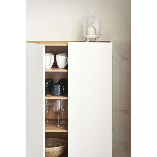 Aparador con Botellero ARISTA Alto 120 cm, Blanco - Teulat. Vackart Aparador con Botellero ARISTA Alto 120 cm, Blanco - Teulat. Vackart