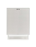 Aparador PUNTO Alto 130 cm, DM / Metal Blanco - Teulat
