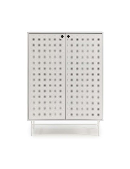 Aparador PUNTO Alto 130 cm, DM / Metal Blanco - Teulat. Vackart