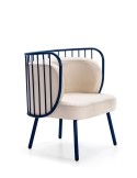 Butaca NABI, Metal Azul Marino / Textil Beige - Teulat
