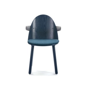Silla con Brazos UMA, Madera / Textil Azul Marino - Teulat. Vackart 2