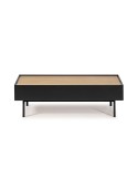 Mesa de Centro ARISTA 110x60 cm, Negro / Roble - Teulat