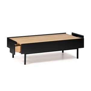 Mesa de Centro ARISTA 110x60 cm, Negro / Roble - Teulat. Vackart 2