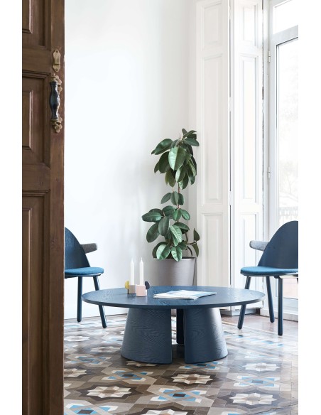 Mesa de Centro CEP Ø110 cm, DM / Fresno Azul - Teulat. Vackart