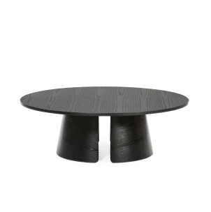 Mesa de Centro CEP Ø110 cm, DM / Fresno Negro - Teulat. Las modernas y más exclusivas mesas de diseño nórdico, solo en Vackart tu tienda de diseño online.