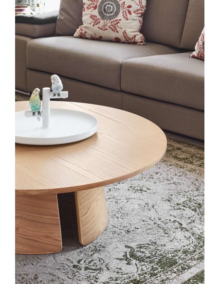 Mesa de Centro CEP Ø110 cm, DM / Fresno Natural - Teulat. Vackart