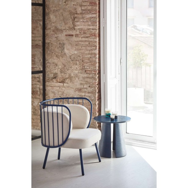 Mesa Auxiliar CEP Ø50 cm, DM / Fresno Azul - Teulat. Vackart